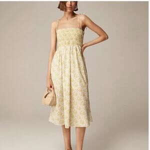 J. Crew Paloma dress Liberty floral boho garden party smocked adjustable vacay L